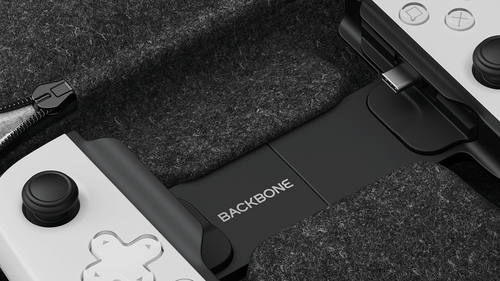detail of the case, closeup with device